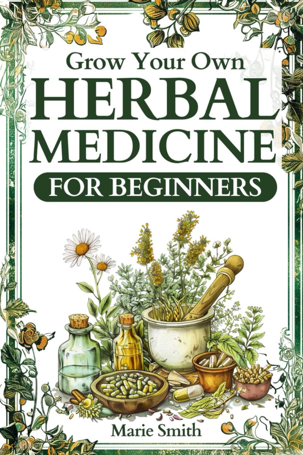 Grow Your Own Herbal Medicine for Beginners: Learn How to Raise Healing Herbs and Medical Plants at Home for Tinctures, Essential Oils, Infusions, and Antibiotics [FULLY ILLUSTRATED COLOR EDITION]-0