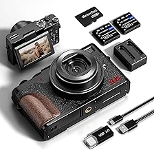 NBD Digital Camera for Photography,4K 56MP Vlogging Camera for YouTube, 180°Flip Screen Digital Point and Shoot Camera with 16X Zoom, Compact Camera for Beginner with 32GB SD Card (Black)