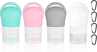 flintronic Travel Bottles Set for Toiletries, Leak-Proof Silicone Travel Containers, 38ml Small Mini Empty Squeeze Bottles Travel Accessories for Toiletries, Shampoos, Conditioner and Lotion