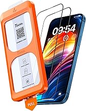 TOCOL 2+1 Pack for iPhone 13 Screen Protector [Instant Installation], 2 Pack HD Tempered Glass Film+1 Dust Free Installation Tool [Military-Grade Protection] [1:1 Full Coverage] No Bubbles No Dust