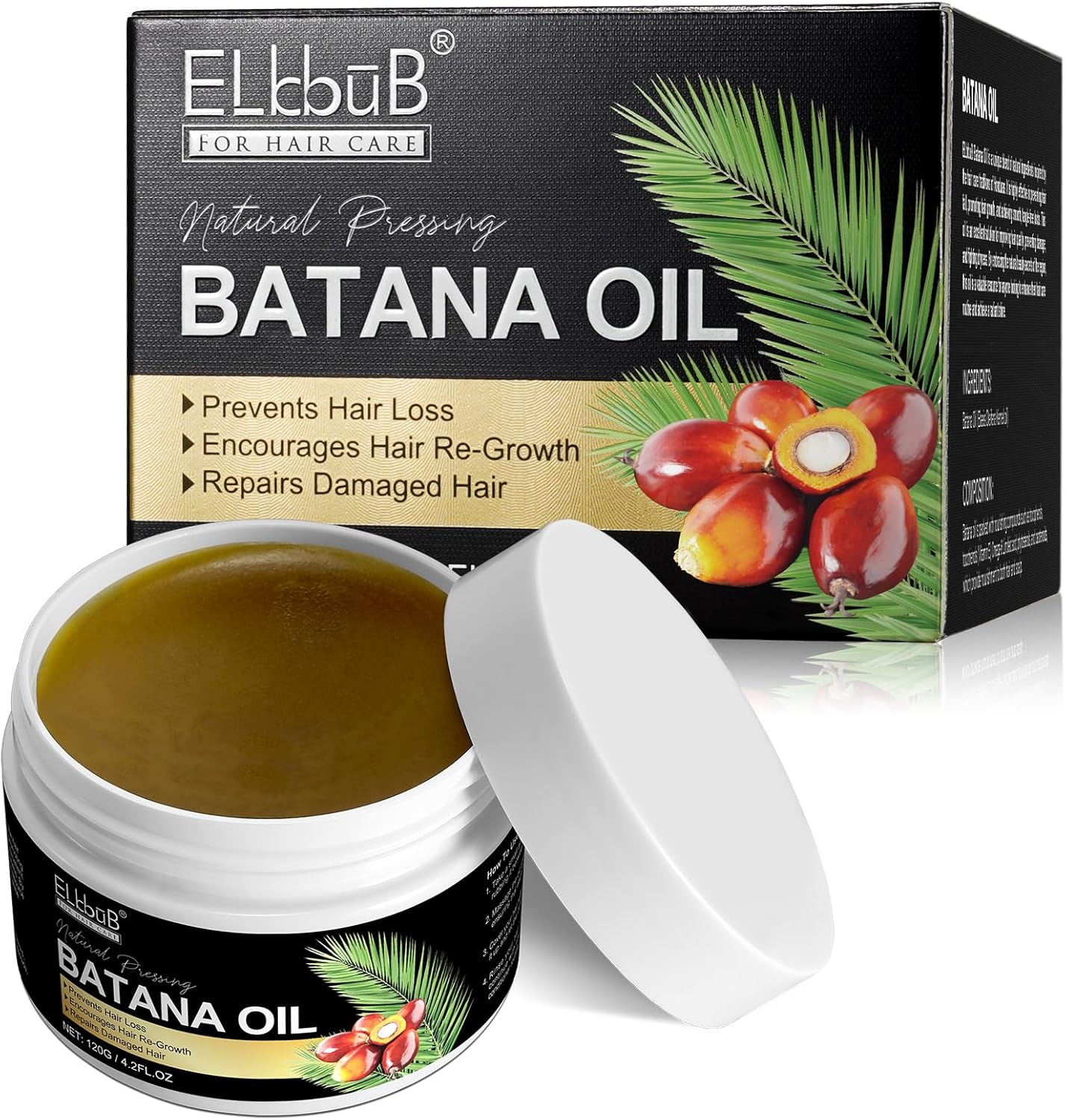 Raw Batana Oil for Hair Growth and Repair -100% Pure, Unrefined Oil from Honduran Rainforests Prevent Hair Loss and Enhances Hair Thickness in Men & Women-0