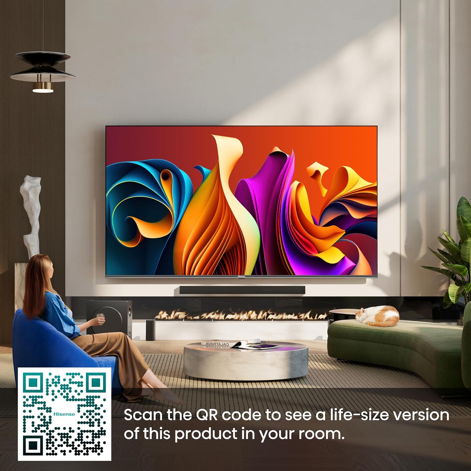 Hisense 55 Inch 4K QLED Smart TV 55A7NQTUK - Quantum Dot Colour, 4K AI Processor, Dolby Vision Atmos, Smooth Motion, Sports Mode, Vidaa OS with Freely, Youtube, Netflix and Disney+ (2024 Model)-2