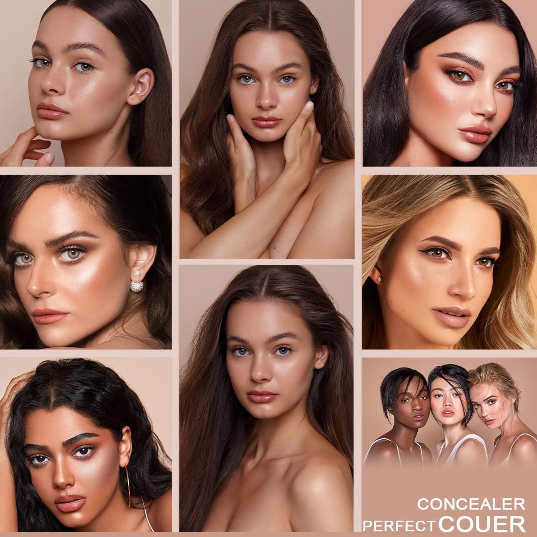 Concealer Full Coverage 10 Colour makeup concealer,Concealers & Correctors Cream-Contour Palette For Covering Dark Circles,pore bulky-Waterproof Silk Texture Long Lasting-Spot Concealer-0