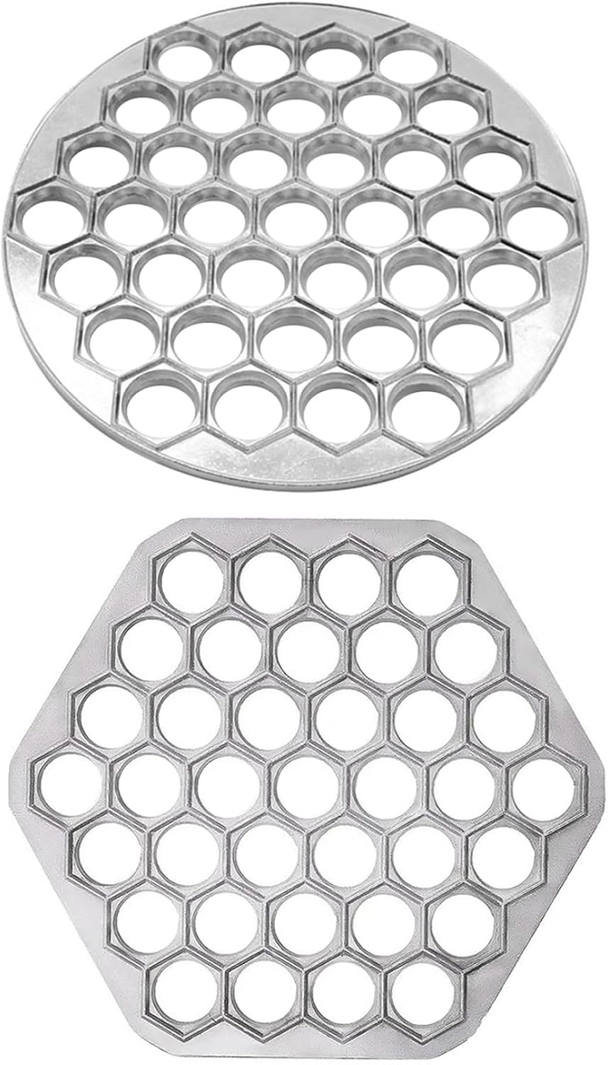 Ravioli Maker, Ravioli Maker, 9.8'' Hexagon Ravioli Mould, 37 Holes Ravioli Cutters Reusable Aluminium Alloy Dumpling Maker for Home Restaurant Dumpling Making, Ravioli Cutters-6