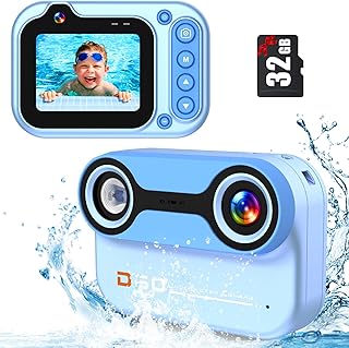 YunLone Underwater Camera 10FT 1080P Full HD 26MP Digital Underwater Camera, 10X Digital Zoom, Underwater Camera for Underwater Selfies, Swimming, Beach, Water Park - Blue