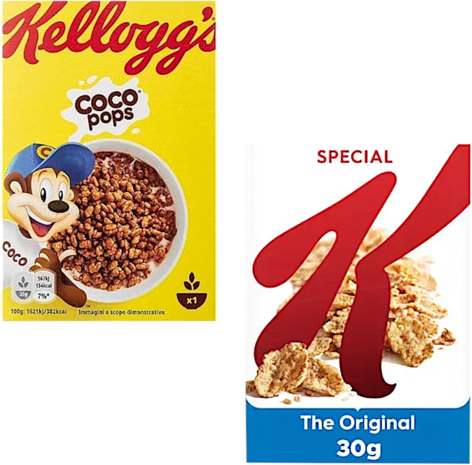 Breakfast Cereal Mini Box Variety Pack - with 8 Single Serve Portion of Classic Kelloggs Breakfast Favourites (226g Total)-1