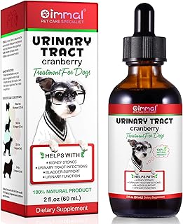 Urinary Tract for Dogs, Urinary Tract Infection Treatment Drops with Cranberry Extract Supports Bladder, Kidney Stone and Dog UTI, Pet Supplies Health Care for Dog - 60ml (60ML)