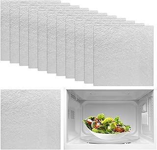 TOPBELIEF 8 Pieces Microwave Oven Mica Plate, 130 x 130 mm Microwave Waveguide Cover Replacement, Universal Mica Wave Guide Plates Sheet, Heat Insulation Microwave Oven Parts for Kitchen, Cut to Size