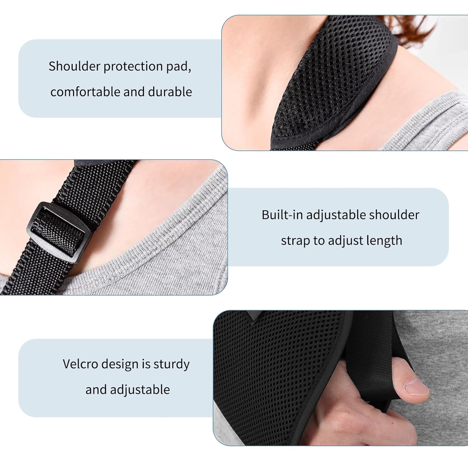 INBOLM Arm Sling for Shoulder Injury,Arm Slings Shoulder Left Right Arm Support Straps for Women Men Lightweight Adjustable Mesh Support Brace for Broken Wrist, Elbow, Arm, Dislocated Shoulder-4