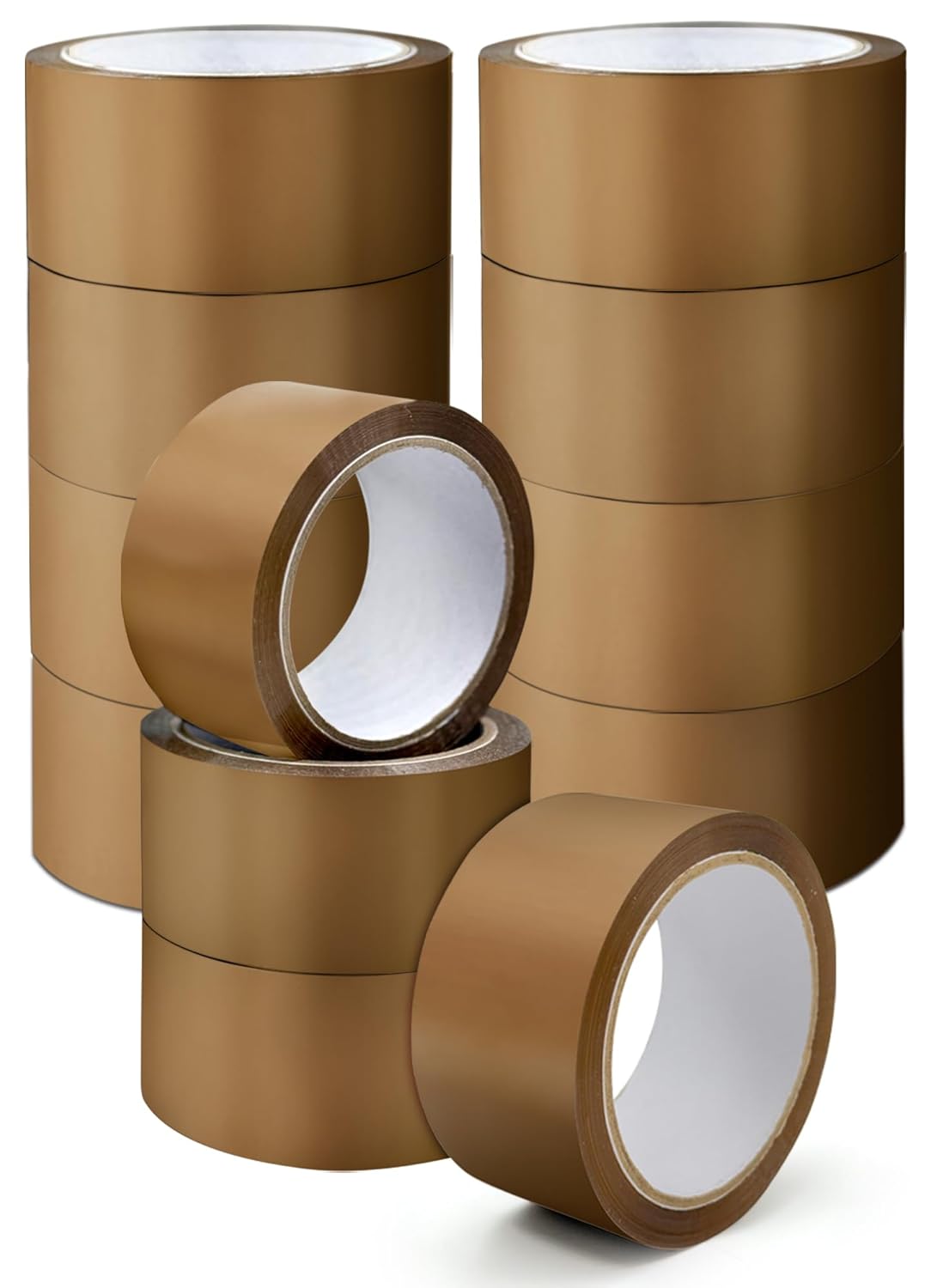 K-MART Packaging Tape, Industrial Brown Parcel Tape 12 Rolls With Low Noise - 48mm X 66m, Secure Sticky Brown Tape For Box Packaging, Moving Boxes, Packing Tape Strong For Moving House (12 rolls)-0