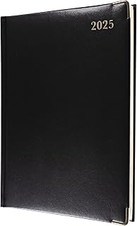 Collins Classic 2025 Diary for Professionals - Manager Week to View Business Planner (with Appointments) - Black - (1210V.99-25) - Premium Appointments Planner with Luxury PU Leather Cover