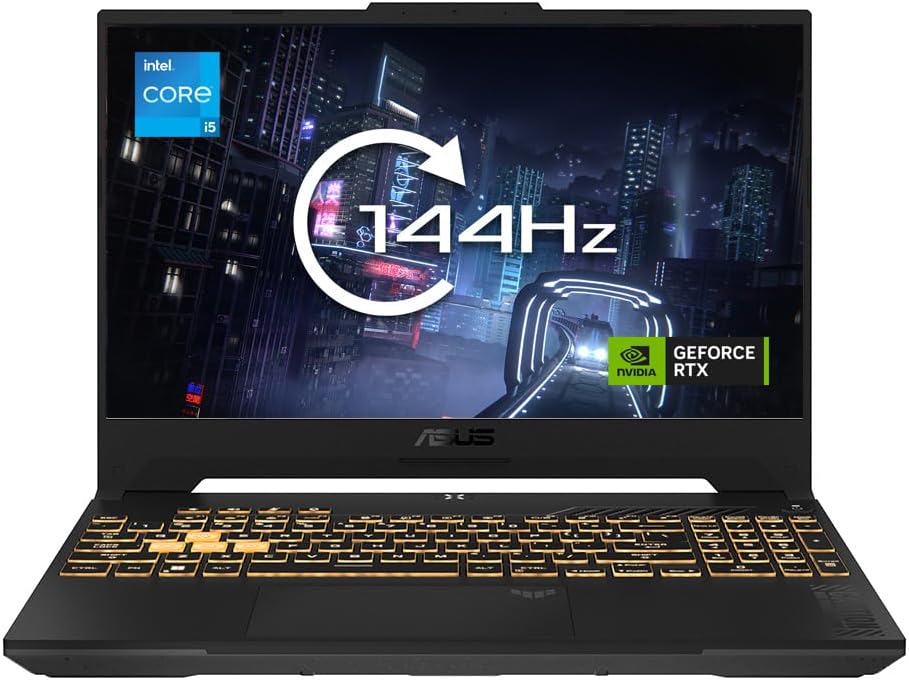 ASUS TUF F15 FX507ZCA 15.6" Full HD 144Hz Gaming Laptop (Intel i5-12500H, NVIDIA GeForce RTX 3050, 16GB RAM, 512GB PCIe SSD, Windows 11 Home)-0