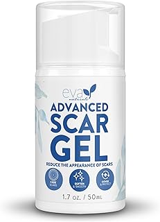 Eva Naturals Advanced Scar Gel for Surgical Scars, Reduces The Appearance of Old & New Keloid, C-Section, Acne Scars, Retinol & Allantoin, Scar Treatment for Surgical Scars & Keloid Scar Treatment