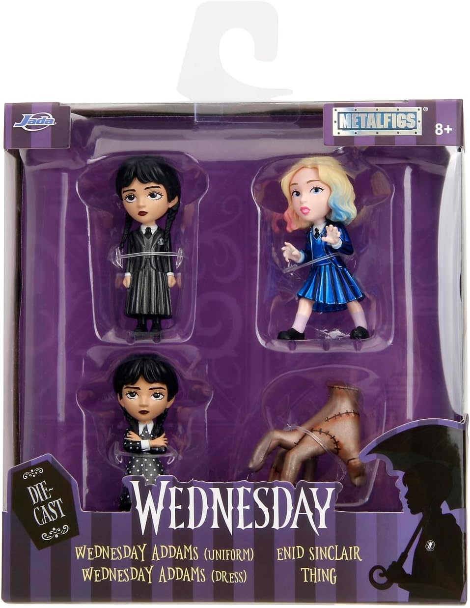 JADA - WEDNESDAY 4 Pack of Diecast 2.5in Figures – Collectable Play Figures for Kids & Adults – Gift Idea – Official Merchandise-1