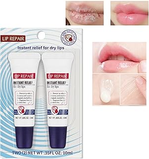 2PCS Lip Repair Cream,Lip Balm Set,Lip Tube Moisturizer Intensive Lip Repair,Hydrating Lip Balm,Long-Lasting Moisture to Soothe Dry Chapped Lips,Lip Balm Repair,Lip Cream for Dry Lips,Lip Care