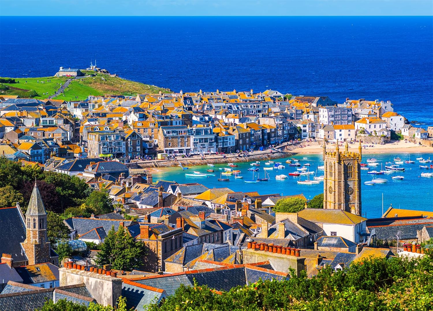 St. Ives Jigsaw Puzzles for Adults 1000 Jigsaws Charming Coastal Town 1000 Piece Jigsaw Puzzles for Adults-0