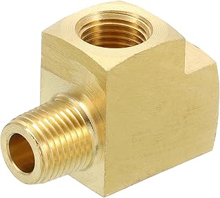 sourcing map Brass Tee Pipe Fitting, 1/8" NPT 3 Way T-Connector Fitting Coupler Adapter for Gas Transport Connect Pipelines, 1 Pcs