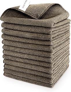 ECO-KLEEN Microfibre Cloth, Pack of 12, Multipurpose, Reusable Cleaning Cloths, Size:30 x 30cm