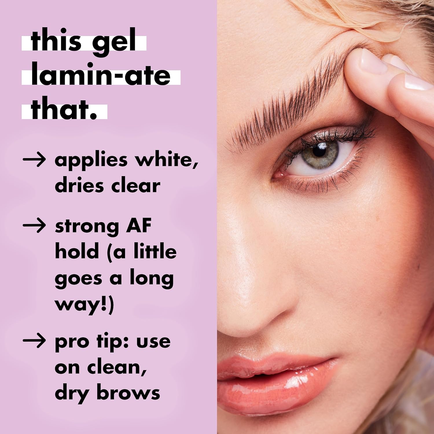 e.l.f. Brow Laminating Gel, Strong-Hold, Clear-Drying & Water-Resistant Brow Gel Creates Laminated Brows, Comb & Sculpt Brows, Vegan & Cruelty-free-2