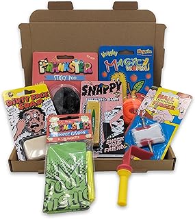 ihoot Pranks for Adults and Kids Bundle | Practical Joke Party Bag Fillers for Kids, Set of 7 Fun Gag Gifts including Fake Poo and Whoopee Cushion Joke Gifts for 9 10 11 Year Old Boys and Girls