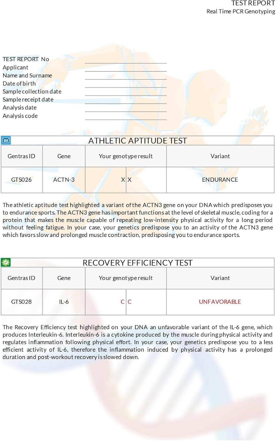 AffinityDNA Premium Sport DNA Test Package | Athletic Aptitude: Power or Resistance | Athletic Recovery Antioxidant Capacity | Anti-Inflammatory | Joint Resistance | Caffeine Metabolism-2