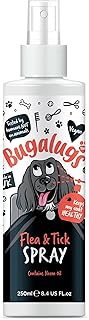 Flea and Tick Dog Spray by Bugalugs 250ml, Works on Smelly Puppies & Dogs, Contains Neem Oil PH Balanced Vegan Pet Shampoo, Used by Professional Groom