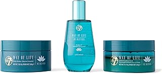 W7 Way of Life Body Gift Set - Nourishing Body Butter, Scrub & Oil - Lotus & White Tea Scent