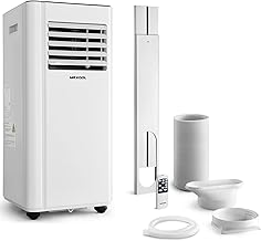 Portable Air Conditioner Unit 9000 BTU 4-in-1 Dehumidifier Ventilation Conditioning Cooling Fan with 2 Speeds with Digital Display & Remote Control Window Kit 24 Hour Timer for Room Up to 269sq.ft