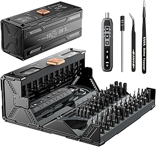 JAKEMY Mini Electric Screwdriver Set with 3 Torque,Cordless USB C Charging 180 in 1 with 160 Magnetic bits Precision Screwdriver for Laptop, Phone, Computer, Watch Christmas for Men