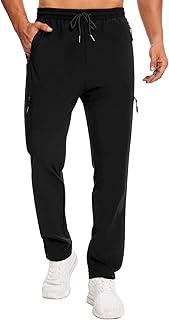 YUTYTH Men’s Joggers Quick Dry Tracksuit Bottoms Zip Pockets Running Trousers Elasticated Waist Jogging Bottoms Gym Trouser Sports Trousers Casual Sweatpants