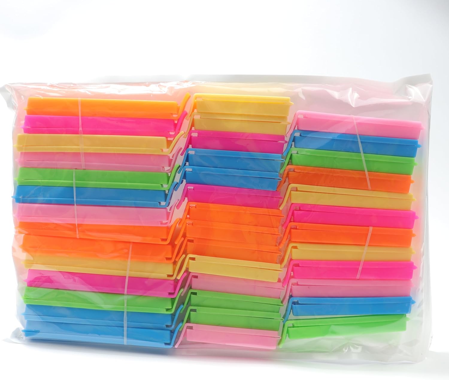 Redamancy 40 Pcs Food Clips, Coloured Food Bag Clips, Bag Clips for Food Storage, 3 Different Sizes Freezer Bag Clips for Snacks, Foods and Kitchen Storage-8