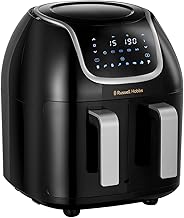 Russell Hobbs Dual Basket Air Fryer [2 x 4.25L baskets, 8 pre-set cooking functions, SmartSync setting so foods finish at the same time, 2 Non-stick crisper plates included] 27290s