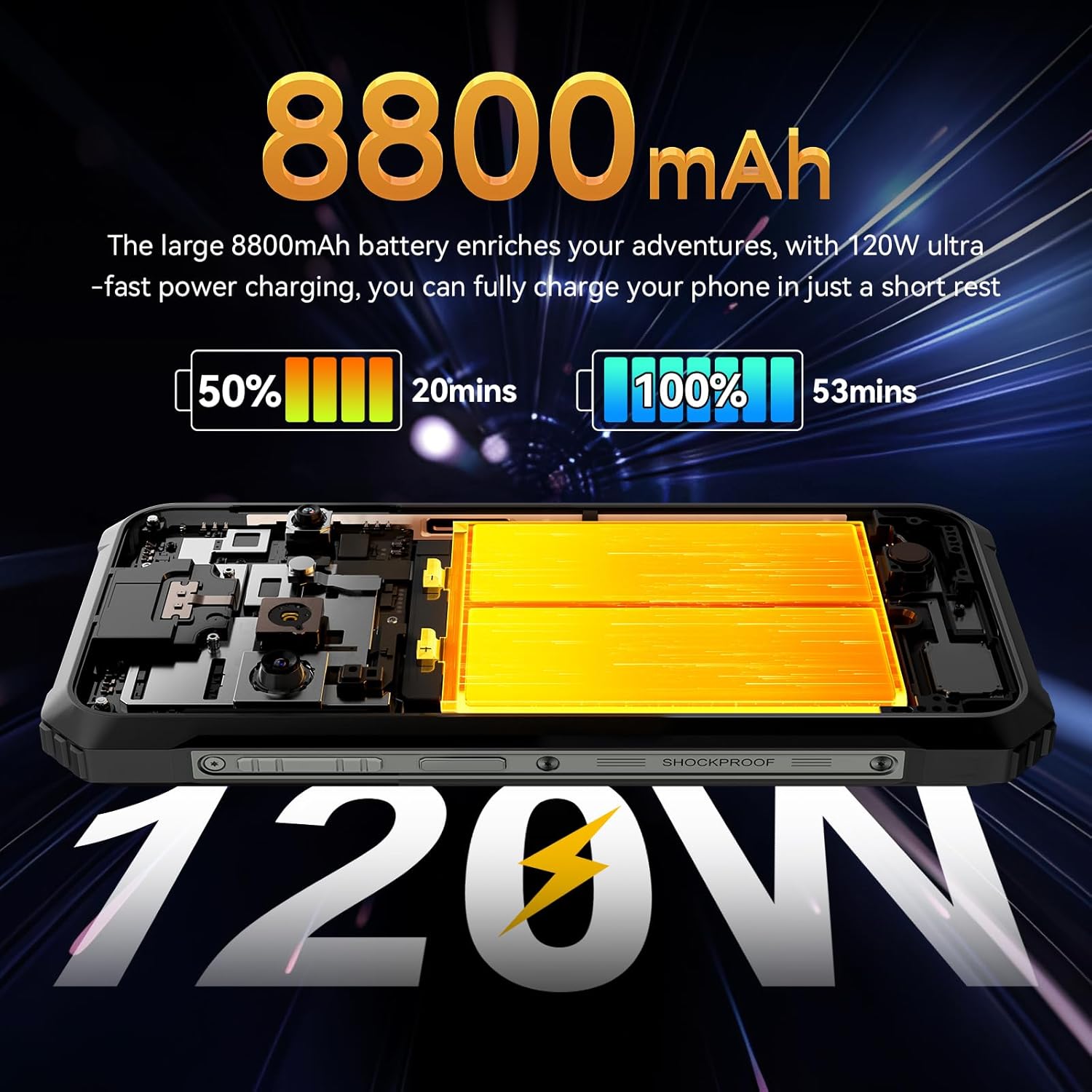 Blackview BL9000 Pro Rugged Smartphone 5G, FLIRe Lepton 3.5 Thermal Camera, Android 14 Rugged Phone, 36GB+512GB, Dimensity 8020, 120W Fast Charge 8800mAh, 6.58'' 2.4K FHD+, Dual 50MP Camera, WiFi 6-4