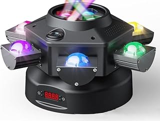 Areyourshop Moving Head Disco Lights 10 Lamp Head,DJ Lights RGBW DMX512 Party Lights, 14CH Disco Lights High Brightness/Definition for Clubs, Parties, Music Festivals.