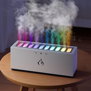 Humidifier for Bedroom, 900ML,10H-12H Run Time,Humidifiers for Baby Room/Plants, 21 LED Lights, Sound Control, Auto-Off,Office/Home