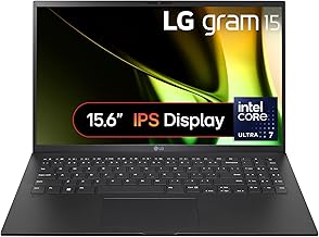 LG gram 2024 15Z90S 15 inch Ultra-Lightweight Laptop, Intel Core Ultra 7 Processor up to 4.8GHz, 16GB RAM, 1TB SSD, Windows 11 Home (Obsidian Black)