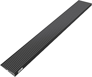 LIEKUMM 2.5cm Rise Threshold Ramp, Cuttable PVC Wheelchair Ramp for Threshold Transition Strip, 800kg Capacity Door Strip Trim Kerb Ramp for Doorways, Driveways, Bathroom (Black)