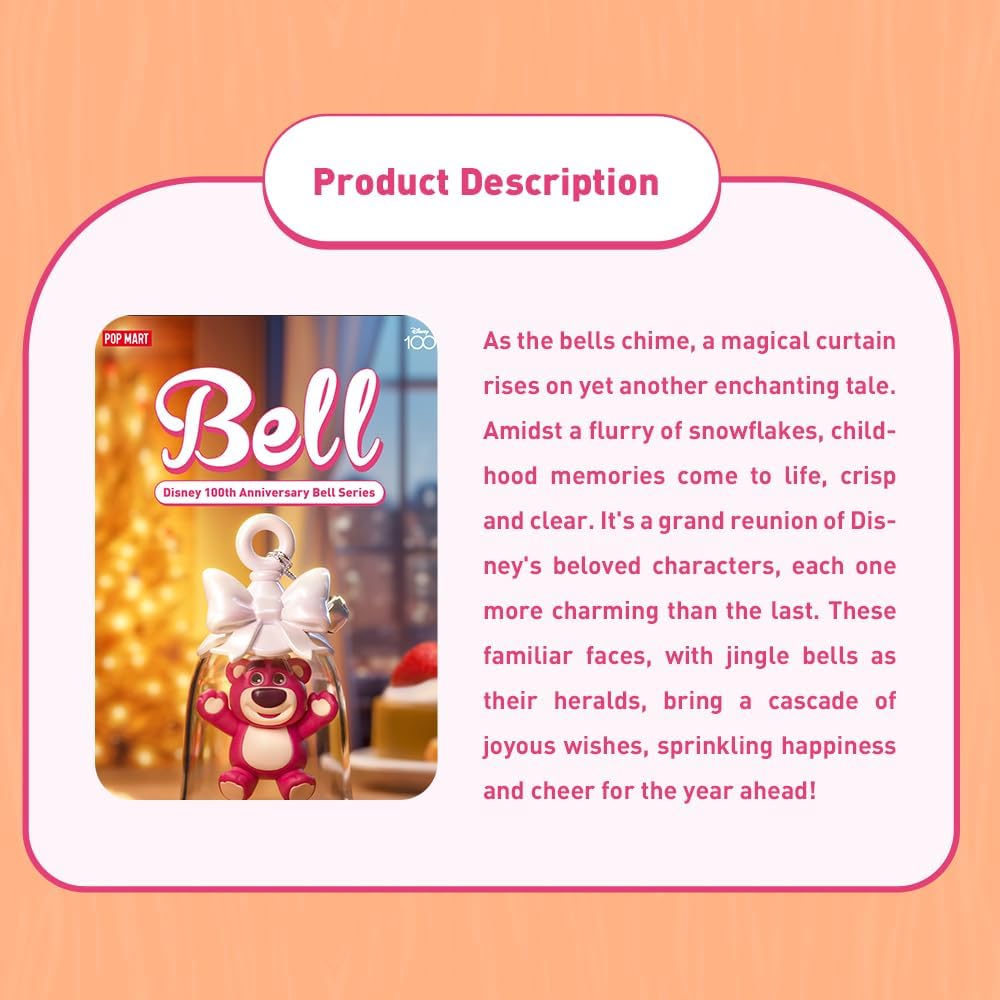 POP MART Disney 100th Bell Collectible Character Series Whole Set（12Boxes） 2.5 inches Articulated Character Premium Design gifts for women Fan-Favorite Collectible Toy Art Toy Action Figure-5