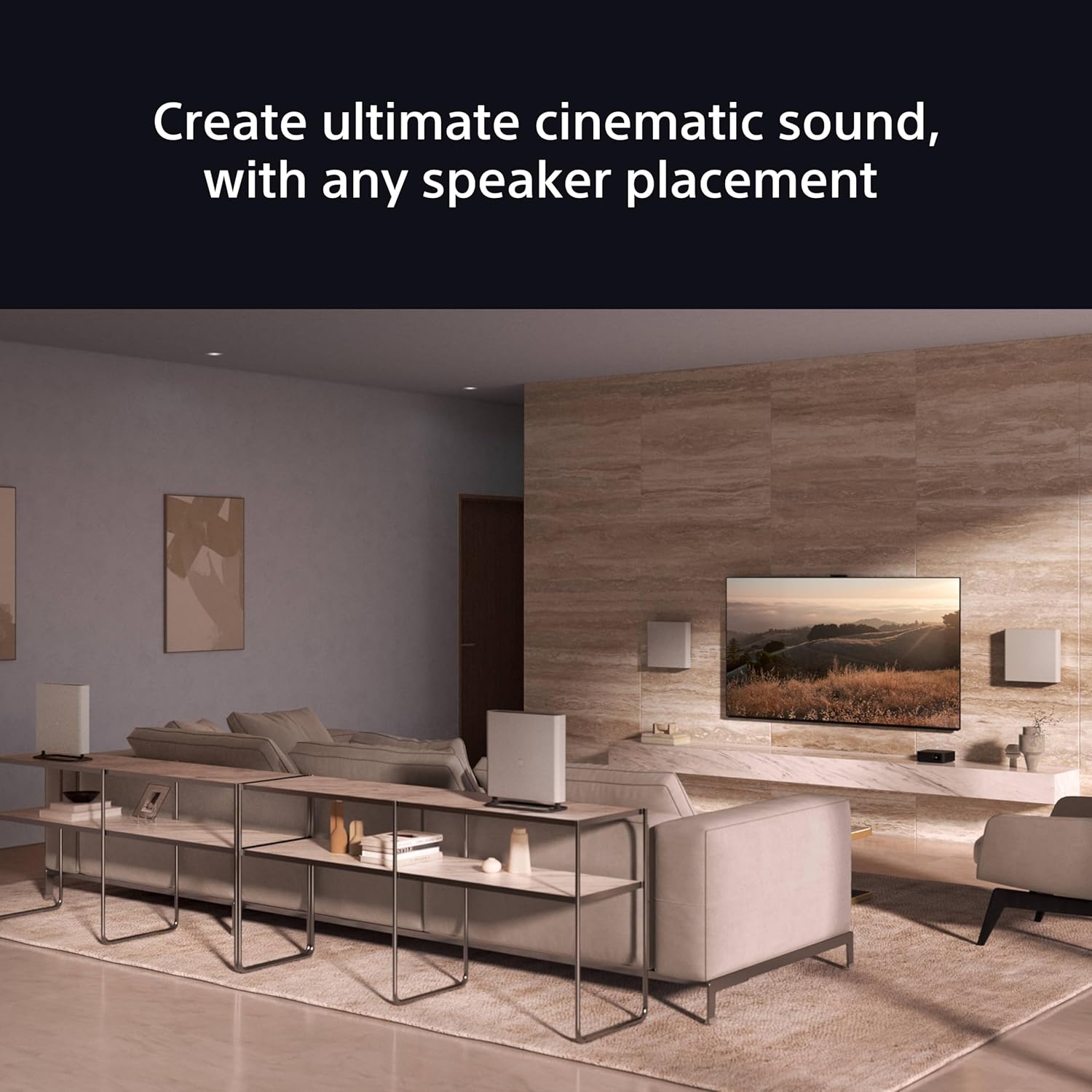 Sony BRAVIA Theatre Quad – Dolby Atmos®, Home Theatre 4 Speaker System, DTS:X, Wi-Fi®, Bluetooth®, 360 Spatial Sound Mapping, Hi Res Ausio, grey, HT-A9M2-2