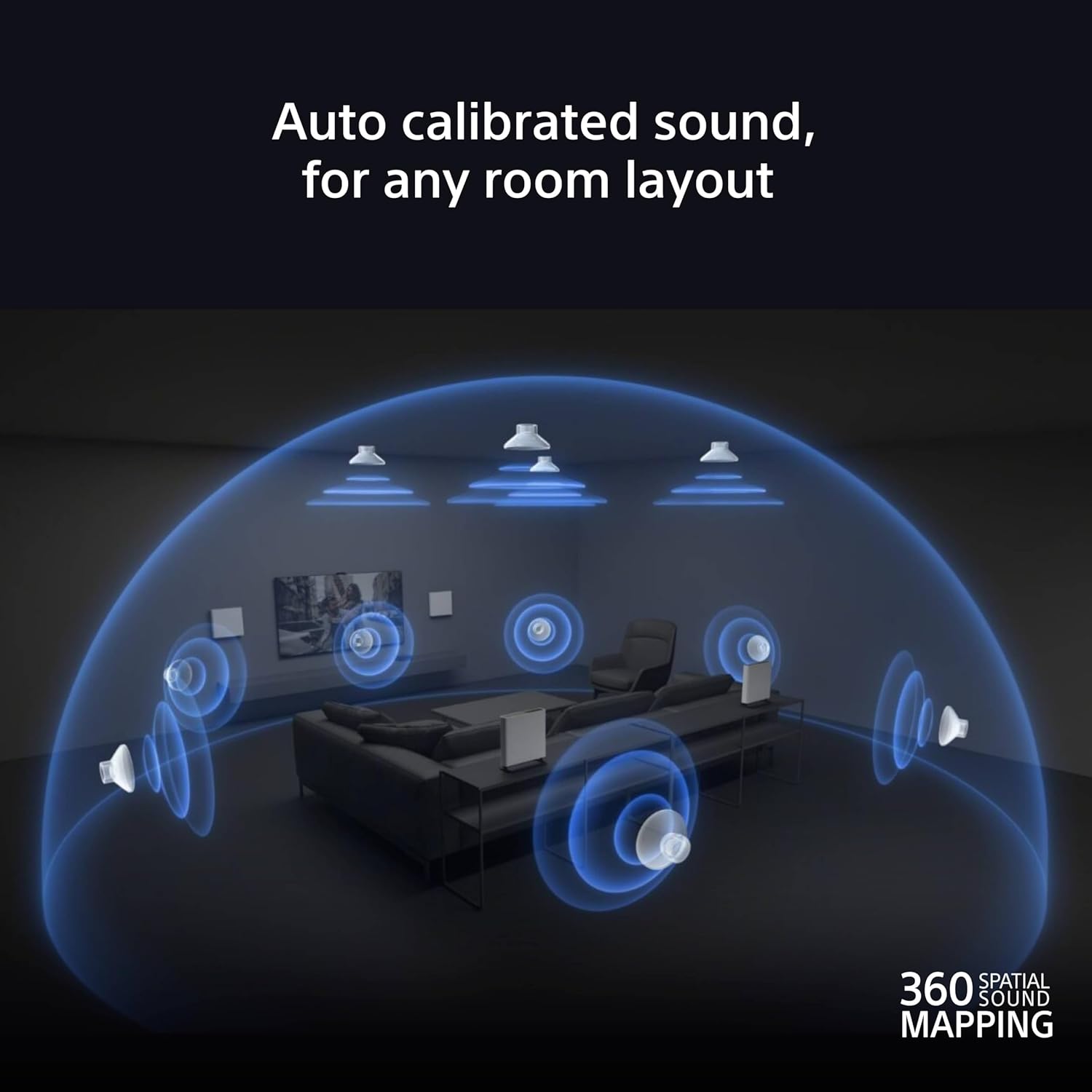 Sony BRAVIA Theatre Quad – Dolby Atmos®, Home Theatre 4 Speaker System, DTS:X, Wi-Fi®, Bluetooth®, 360 Spatial Sound Mapping, Hi Res Ausio, grey, HT-A9M2-4