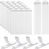 Sliva 48 Pairs(96 Strips) Picture Hanging Strips, Heavy Duty Adhesive Strips 93 * 19mm Large Narrow Hook and Loop Mounting Tapes Damage Free Wall Fastener Tape for Frame Hanging