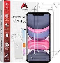 Mobitel 3-Pack Screen Protector for iPhone 11, iPhone XR, 9H Hardness 6.1-Inch Tempered Glass Case-Friendly Protector, Anti-Scratch, Anti-Bubble with Easy Installation, HD Crystal Clear