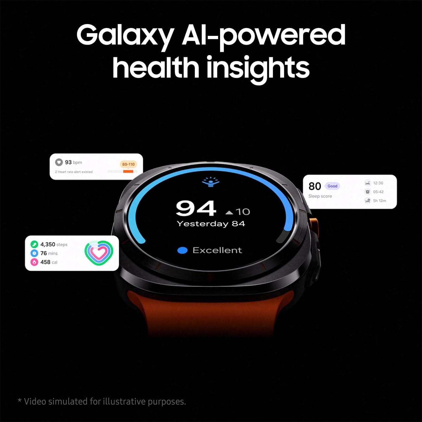 Samsung Galaxy Watch Ultra Dark Grey with Galaxy AI, Smart Watch, Health Monitoring, Fitness Tracker, 47mm, LTE, 3 Year Manufacturer Extended Warranty (UK Version)-3