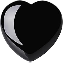 AWARDSEN 60 mm Large Heart Black Obsidian Crystals Gemstones Presents for Women, Heart Shaped Stone Reiki Healing Crystals for Valentine's Day, Anniversary, Birthdays and Thanksgiving Day