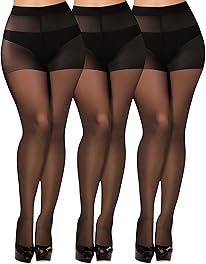 YOGINGO 20D Sheer Black Tights for Women, Breathable Pantyhose for Women, women's stockings with Reinforced Toe