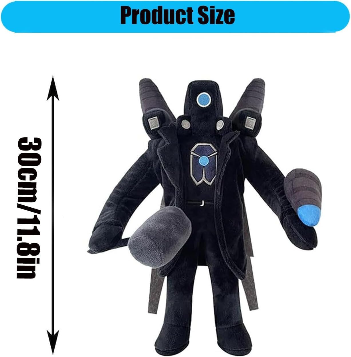 Amanhand Toilet Titan Speaker Man Figure Plush, 25cm Upgrade Titan Speakerman Bosses Plush Doll, Cameraman, Tv Man Plushies Toys Collectible Gifts (Upgrade Titan Cameraman)-1