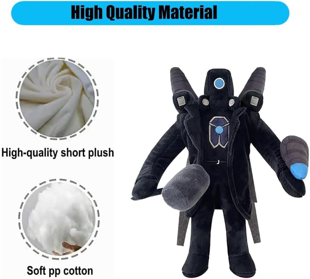 Amanhand Toilet Titan Speaker Man Figure Plush, 25cm Upgrade Titan Speakerman Bosses Plush Doll, Cameraman, Tv Man Plushies Toys Collectible Gifts (Upgrade Titan Cameraman)-2