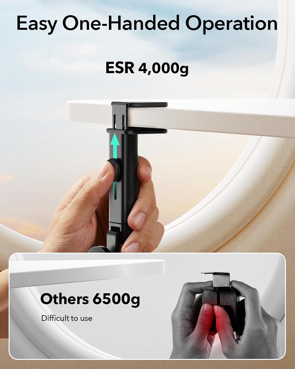 ESR Travel Essentials Airplane Phone Holder for MagSafe Accessories, Portable Travel Phone Holder, Magnetic Plane Phone Holder Mount with Metal Ring for iPhone 16 15 14 Pro Max 13 12, Samsung, Android-6