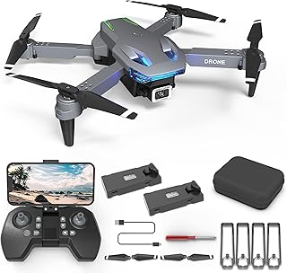 Foldable Drone with 1080P Camera for Kids/Adults/Beginners | Wipkviey T28 RC Quadcopter Toys, Birthday/Christmas Gifts for Boys Girls with 24-30 Mins Flight, 2 Modular Batteries and Carrying Case