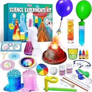 JOPSHEEN 33 Experiments Science Kits for Kids, S.T.E.M Projects Educational Learning Scientific Tools, Christmas Birthday Gift Ideas, Volcano Kit, Chemistry Set